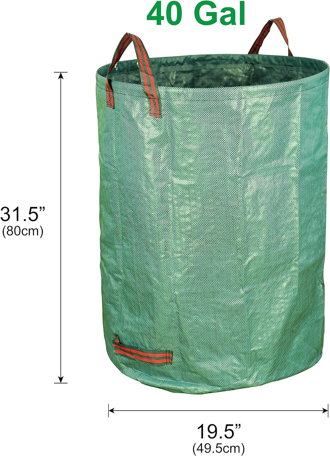Set of 3 Durable 40-Gallon Reusable Yard Waste Bags for Gardening and Lawn Maintenance